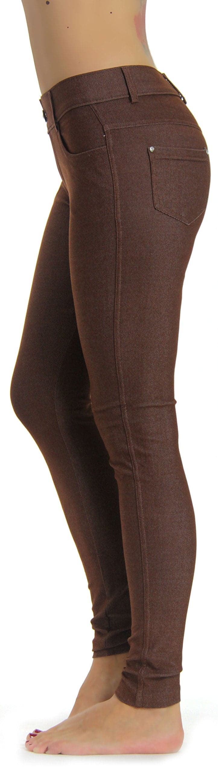 Prolific Health Womens Jean Look Jeggings Tights Slimming Many Colors Spandex Leggings Pants XXLarge Coffee