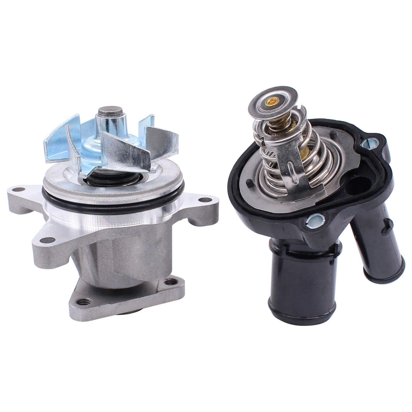 NewYall Water Pump and Thermostat Housing with Gasket Kit for Ford Escape 0514 Focus 0311 Fusion 0614 Ranger 0111 Transit Connect 14 Lincoln MKZ 1112 Mercury MarinerMilan 0611
