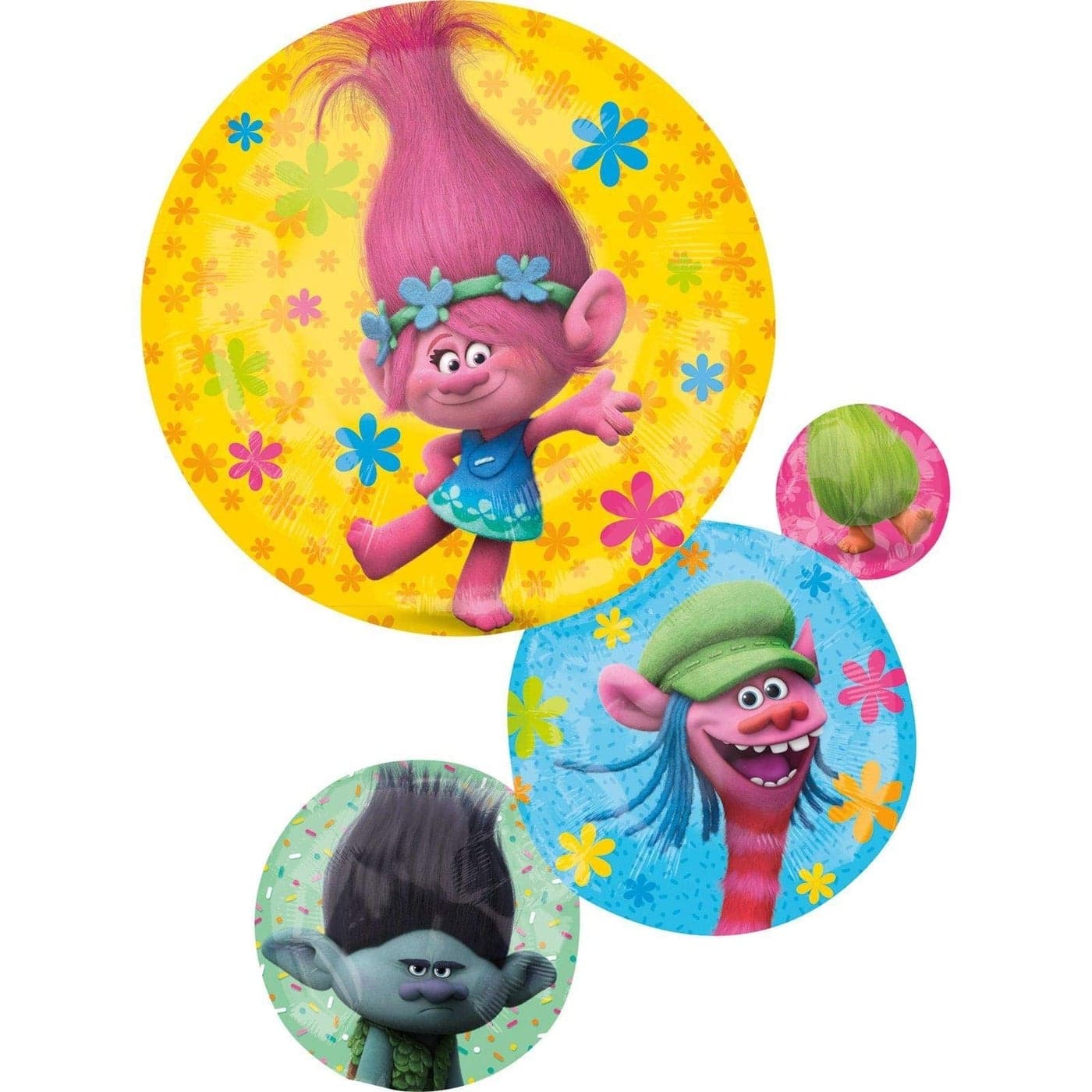 Anagram Trolls Mylar Jumbo Balloon Multicolor 28 33952