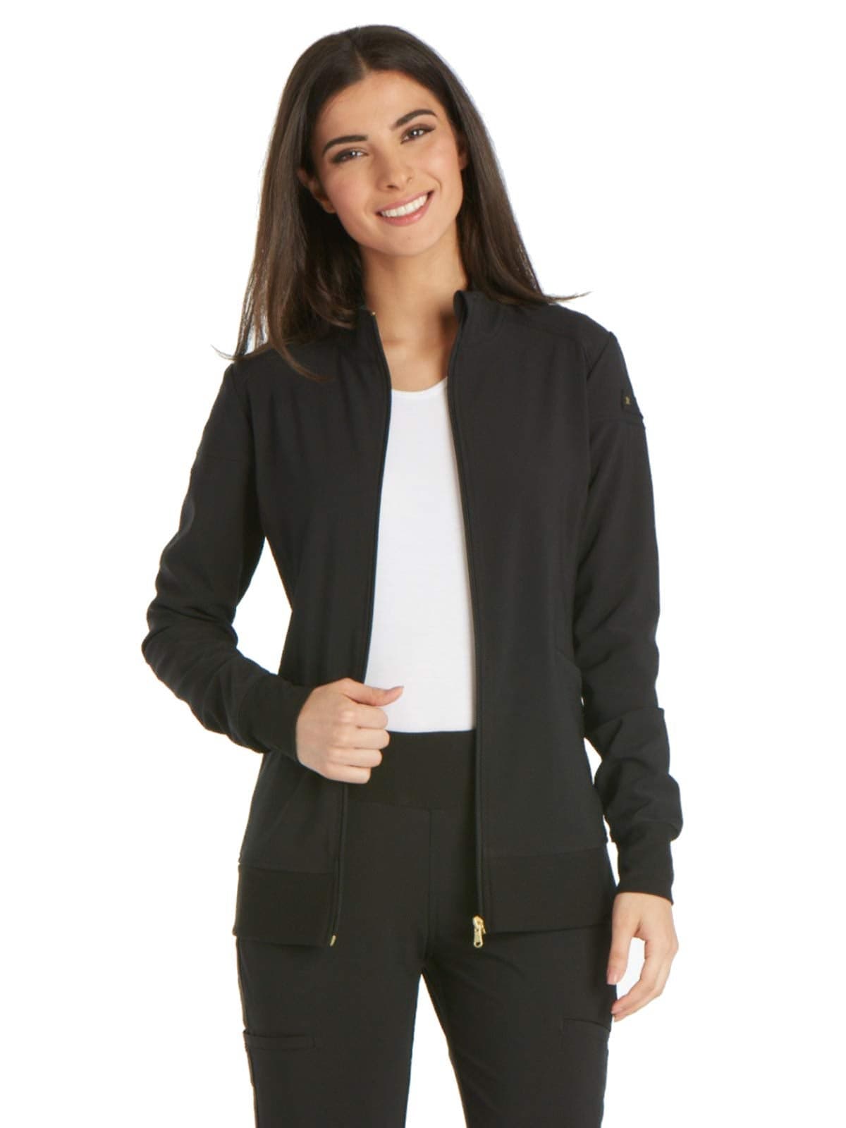 Cherokee iFlex CK303 Zip Front WarmUp Jacket Black S