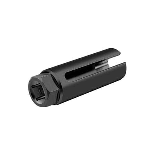 Suvnie Oxygen Sensor Socket with Side Wire Cutout, 1/2 Inch Drive by 7/8 Inch 6-Point O2 Sensor Wrench Removal Tool, Offset Car Accessories for Preventing Damage to Wires (Small)