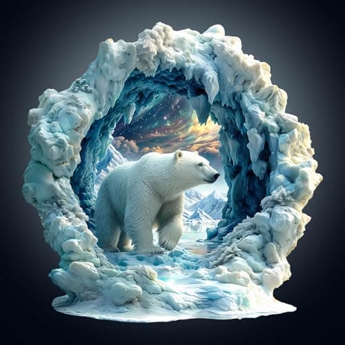 Jigfoxy Wooden Puzzle for Adults Polar Bear Jigsaw Puzzles for Adult Unique Animal Shape Wood Cut Puzzles Christmas Thanksgiving Gifts for Friends Family M114 114in190pcs