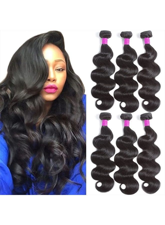 Brazilian Body Wave Bundles Human Hair 14 16 18inch 10A Human Hair Weave Bundles Body Wave Hair Extension Real Human Hair Natural Color