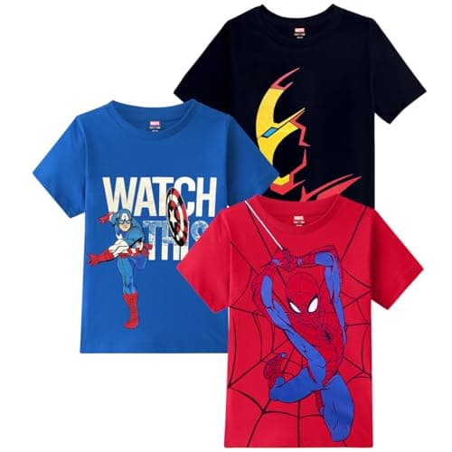 Kuchipoo © Marvel Boys Regular Fit Half Sleeves Cotton T-Shirts (MKUC-TSHRT-418, 4-5 Years, Multi-Colored)