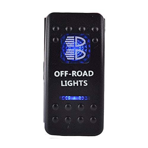 ESUPPORT Car Blue LED Off Road Light Rokcer Toggle Switch ON OFF 12V 20A, 24V 10A