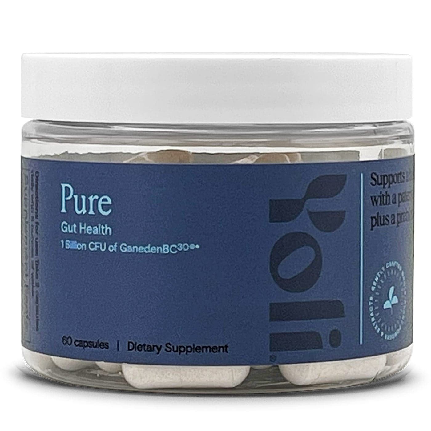 Yoli Pure Probiotics for Digestive Health Gut Health Supplements for Men and Women Probiotic Capsules 1 Billion CFUs