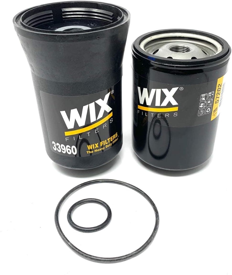 CFKIT Filter Kit Wix 33960 Fuel/Water Separator & 57202 Lube Filter for GMC 6.6L Duramax Diesel