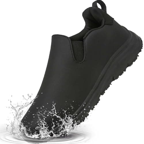 Non Slip Work Shoes for Women Waterproof Slip Resistant Chef Kitchen Restaurant Food Service Zapatos de Trabajo para mujere antideslizante para cocina Black
