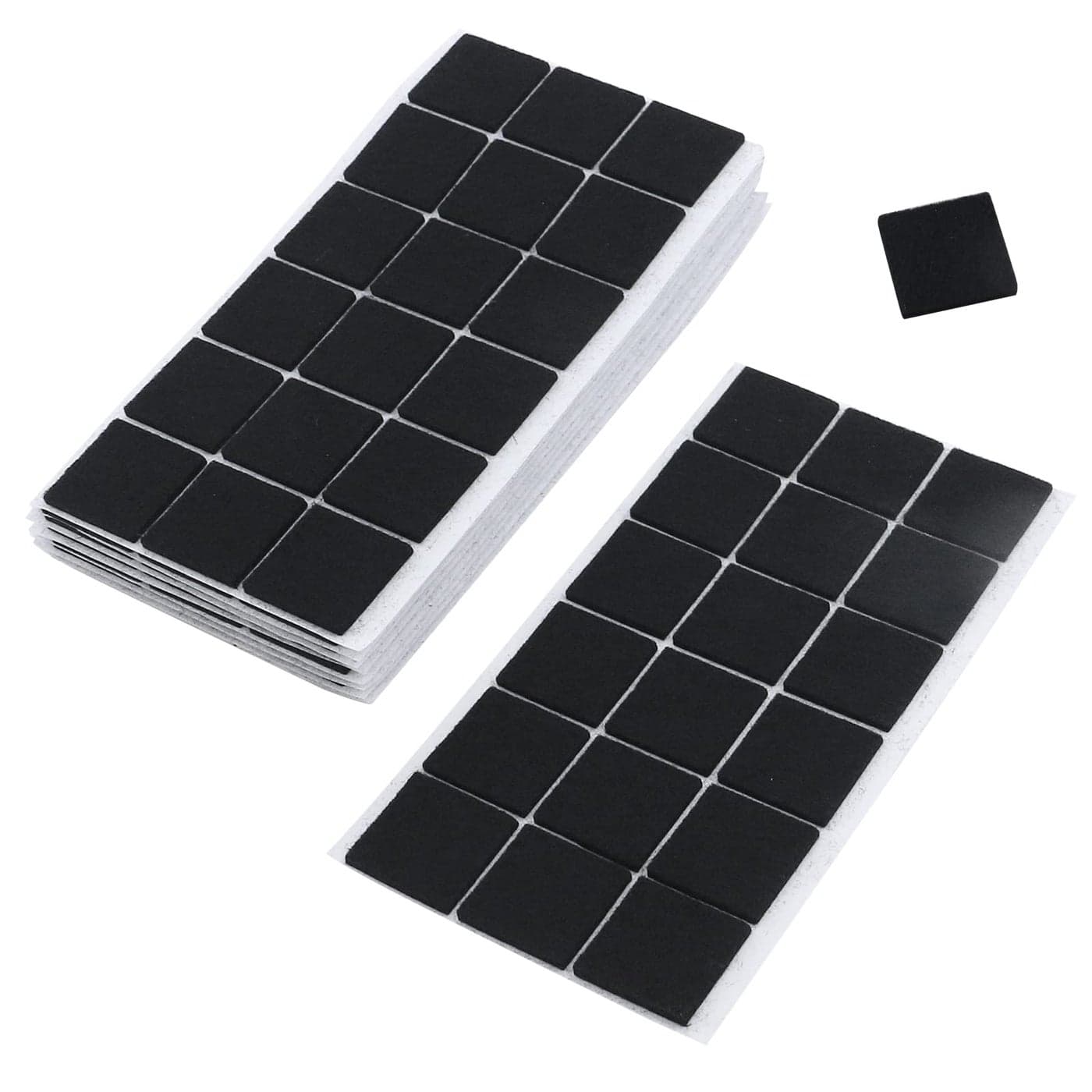 Antrader 180pcs 1 x 1 SelfStick Square Furniture Felt Pads 25mm Thick Wood Floor Protectors Protect Your Hard Floors from Furniture Scratches Black