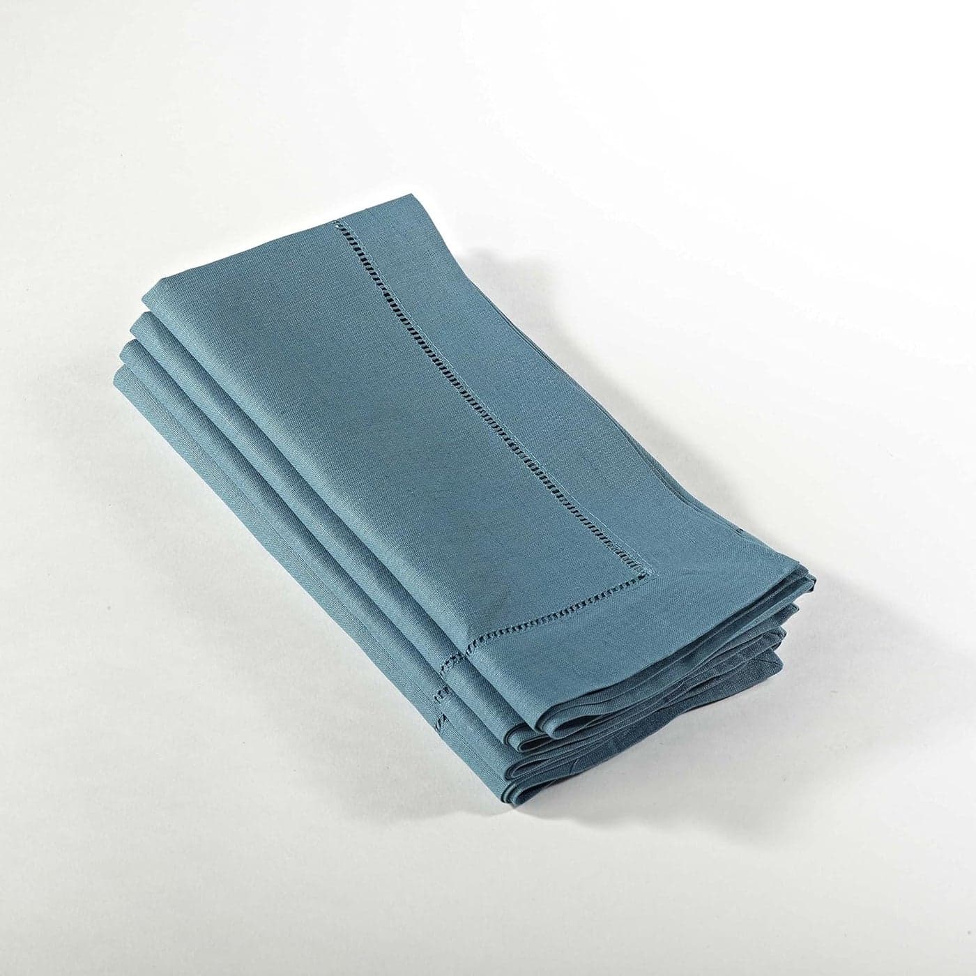 SARO LIFESTYLE Indigo 6100C 247 Everyday Collection Hemstitched Dinner Napkin 20 SquareSet of 4 pcs 12 Pieces