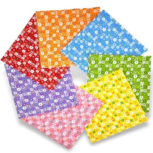 Grade Cotton Quilting Fabric Bundle 100 Cotton Floral Print Patchwork Material for DIY Sewing Cushions Crafts Machine Washable MultiColor Patterns French Little Flower 20 20
