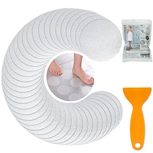 DaskFire Bath Tub Stickers, Non Slip Bathtub Treads, Anti Slip Shower Sticker, Safety Discs Decals Tape for Slippery Tubs Showeroom Floor Stairs(Slip Resistant Decals, Clear, 3.2" x 24 Pack)