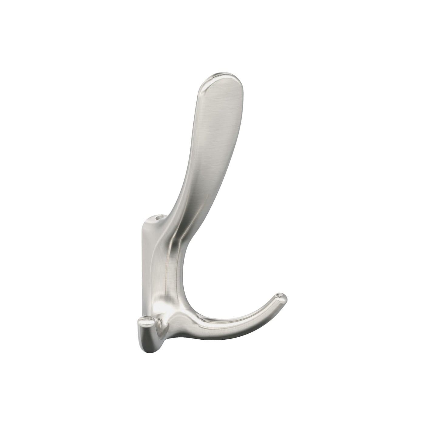 Amerock HBX37013G10 Finesse Triple Prong Decorative Wall Hook Satin Nickel Hook for Coats Hats Backpacks Bags Hooks for Bathroom Bedroom Closet Entryway Laundry Room Office