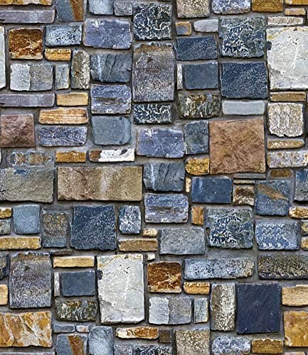 Yancorp 18"x120" Brick Contact Paper Peel and Stick Wallpaper Self-Adhesive Stone Contact Paper Fireplace Kitchen Backsplash Covers