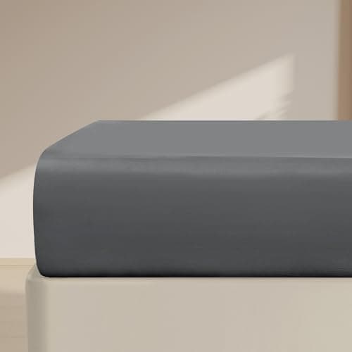 FreshCulture Full Fitted Sheet Only Premium HotelQuality Fitted Sheet for Full Bed Ultra Soft Breathable Brushed Microfiber Elegant Black Box Packaging Dark Grey