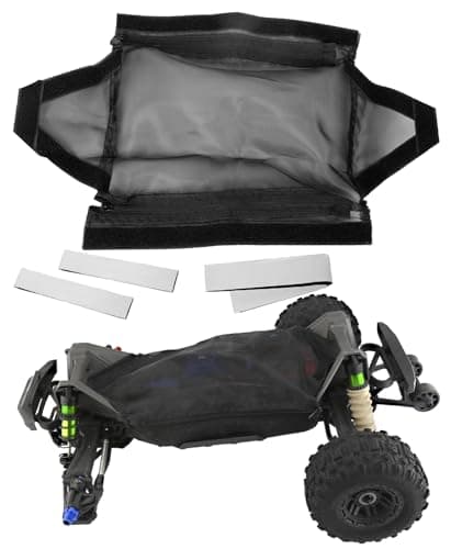 RCarmumb Chassis Guard Dirt Dust Resistant Cover for 110 V2 Maxx Rocks Mud Protection Mesh Waterproof Design Black