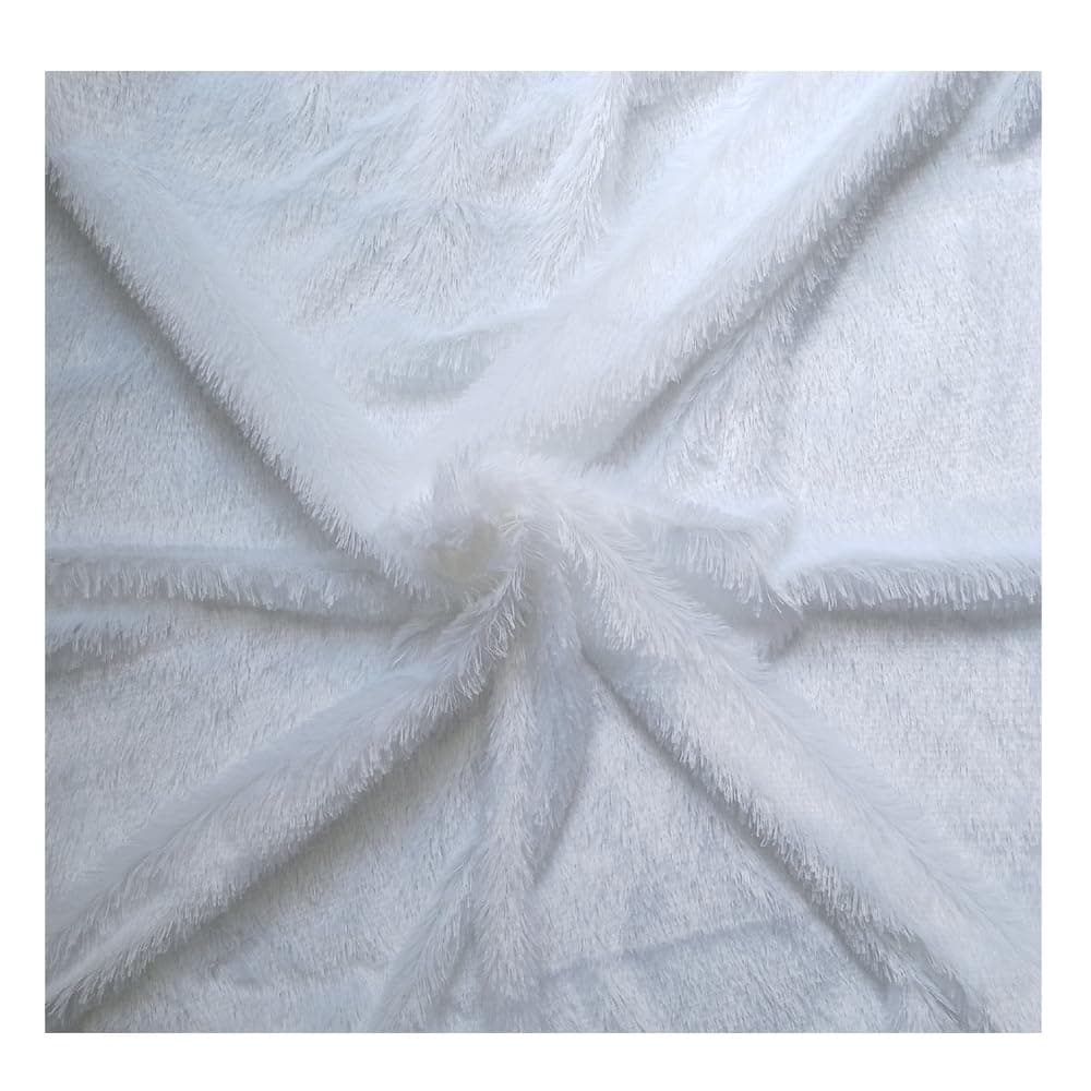 Frilt Super Soft White Fur Fabric for Photoshoot Soft Toys Costume Decoration and Dress Making 60 Inch Width Pana 2 Meter