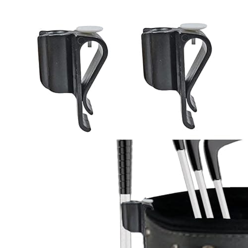 2 Pack Golf Putter Clip Golf Bag Clip on Putter Clamp Holder Golf Putter Clips Organizer Ball Marker for Golf Accessories