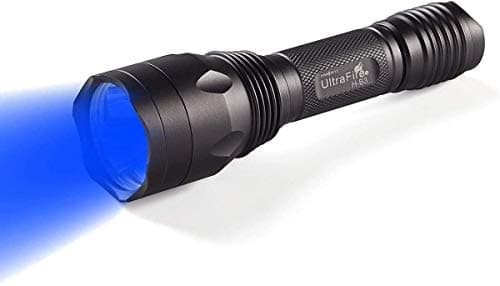 ULTRAFIRE Blue Light Flashlight Hunting Torch 256 Yard 470 nm Wavelength Professional Blue Beam LED Flashlight for Fishing Hunting Night Vision, H-B3 (Battery Not Include)