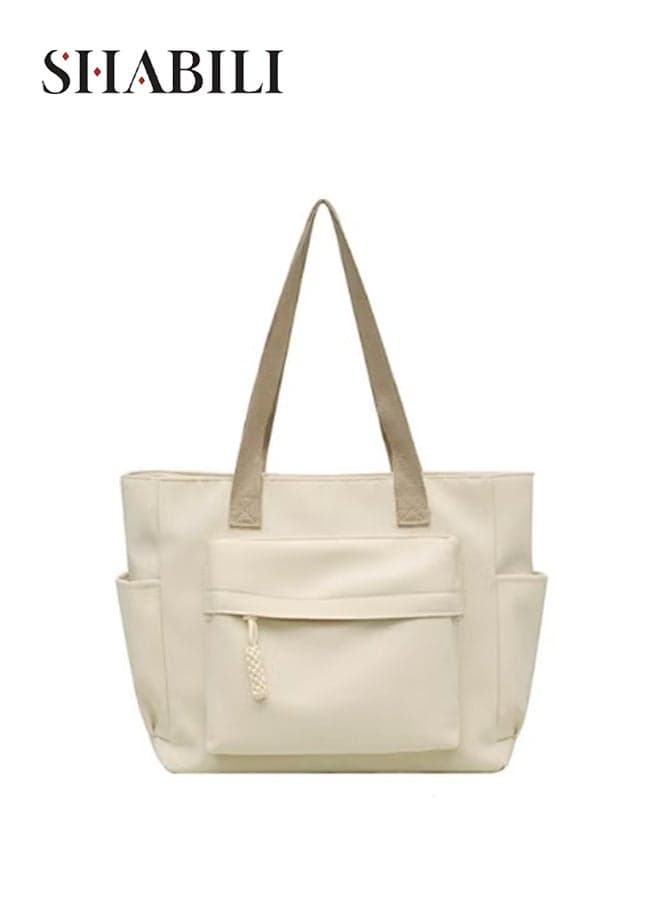 Women's Large Capacity Tote Bag, Ladies Capacity Shoulder Bag Tote Bags Shopping Bag Ladies Bag Canvas Bag Satchel Bag, Durable Canvas Material with Zipper Pockets for Office School Travel and Mom Use