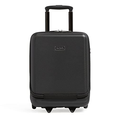 Vera Bradley Women's Hardside Underseat Rolling Suitcase Luggage, Black, One Size