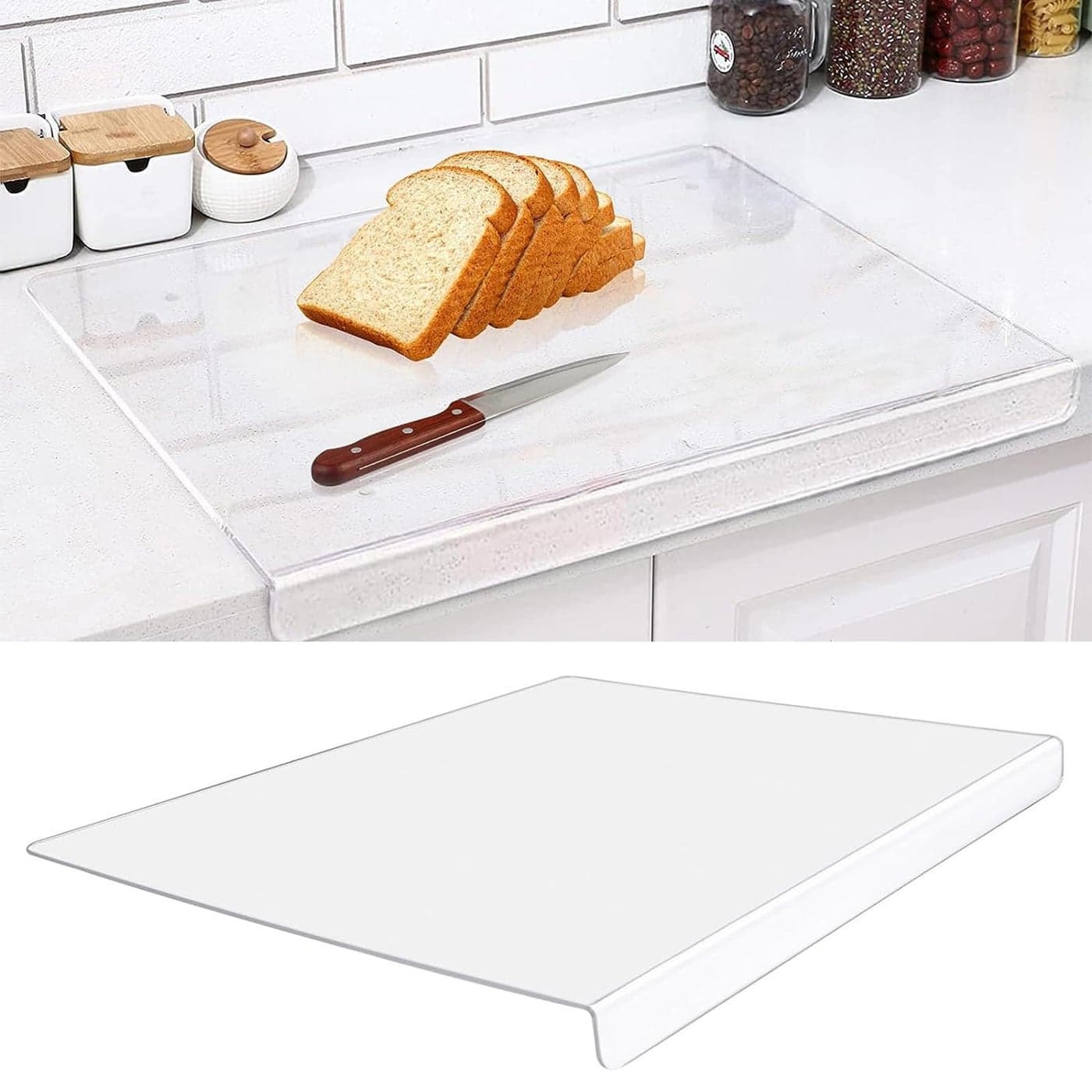 Acrylic Cutting Boards for Kitchen CounterClear Cutting Board for Countertop with Lip Upgraded Thicker NonSlip Transparent Acrylic Cutting Board for Countertop for Home 18 14in Large
