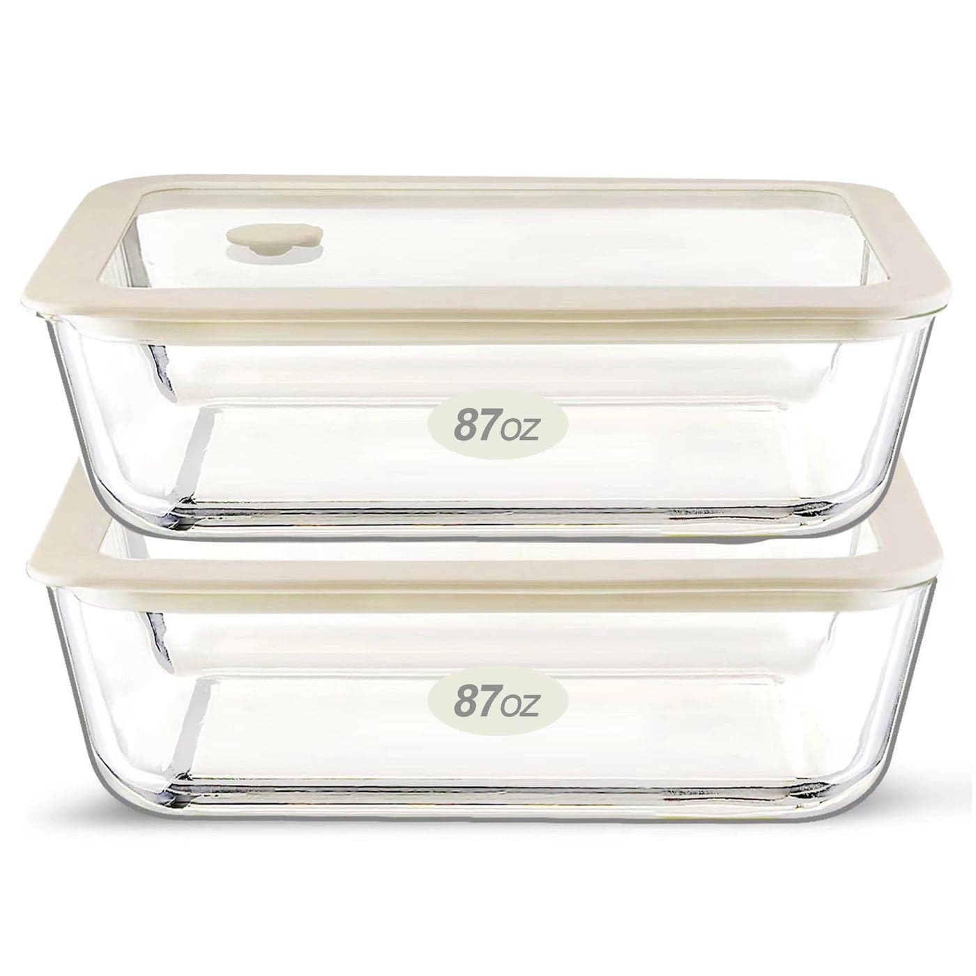 Urban Green Glass Food Container Set with Glass Lid 4 Pack Meal Prep Containers with Silicone Framed Airtight Lid Leakproof 100 Plastic Free