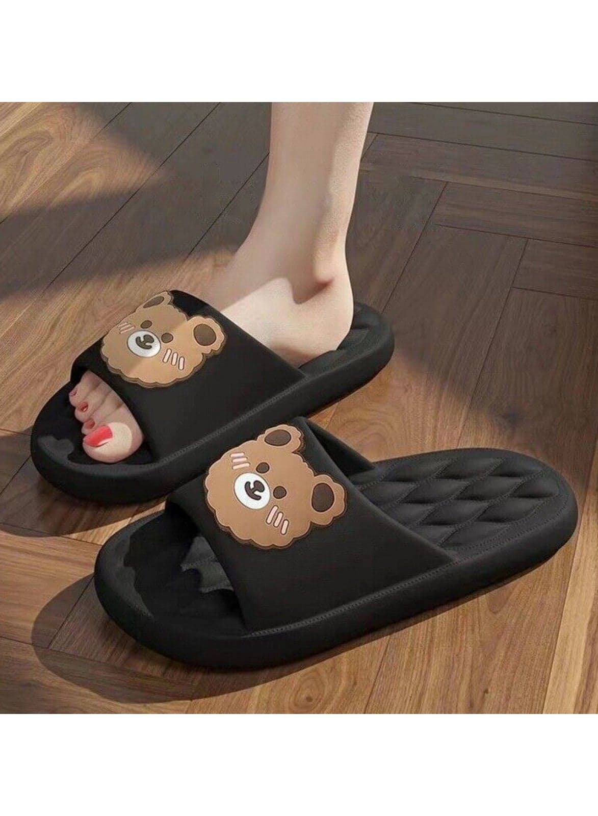 Cute Cartoon Bear Slippers Eu Size 36-37