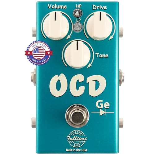 Fulltone Custom Shop OCDGe Germanium Overdrive Distortion Guitar Effects Pedal with MOSFET Hard Clipping Vintage Style Diodes Limited Edition Teal Finish Built in USA