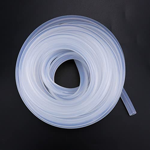 S SYDIEN 1/4" ID Silicone Tubing, 1/4" ID x 3/8" OD Food Grade Clear Pure Silicon Tube, Flexible Thick High Temp for Home Brewing Pump Transfer, 16.4 Ft Length