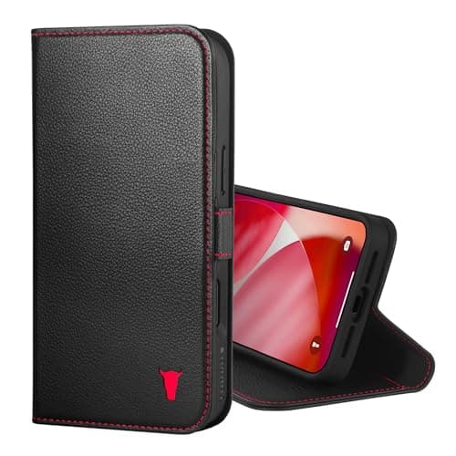 TORRO Leather Case Compatible with iPhone 17 Pro 63 2025 Premium Leather Wallet Flip Case with Kickstand and Card Slots Compatible with Official MagSafe Chargers Black