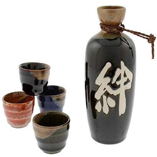 Kotobuki "Kizuna" Japanese Kanji Calligraphy Sake Set