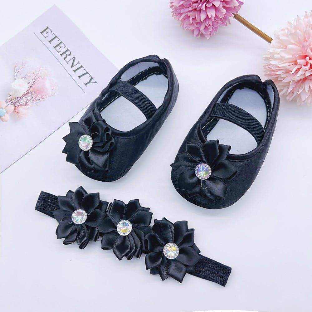 New Baby Princess Shoes 0-1 Years Old Baby Shoes Cloth Sole Single Shoes 3-5-8-9-10 Months Toddler Shoes