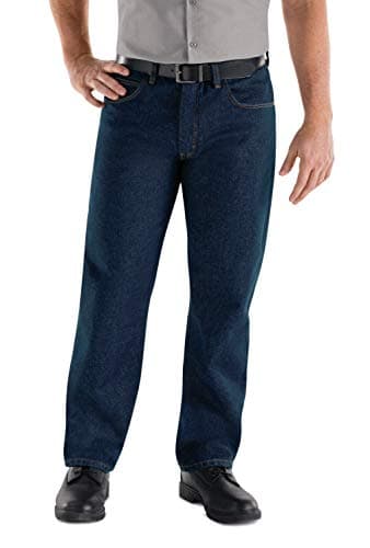 Red Kap mens Relaxed Fit jeans, Prewashed Indigo, 46W x 34L US