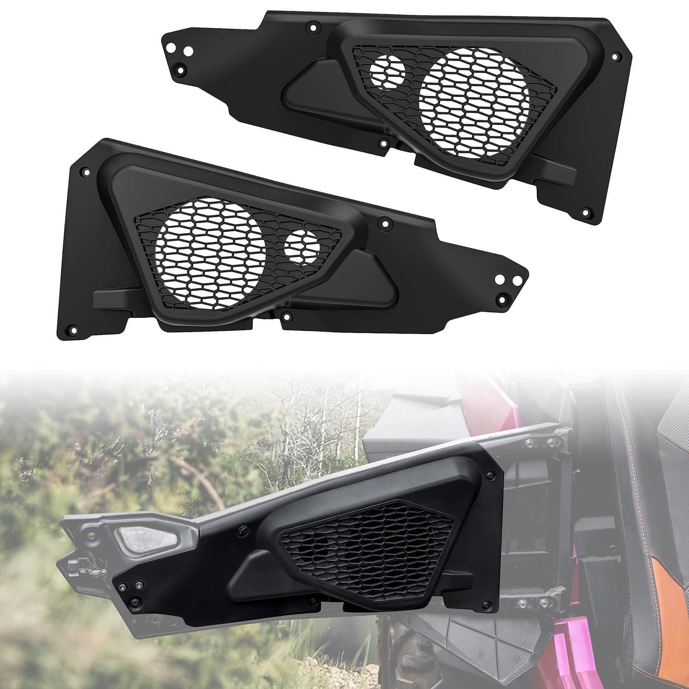 SAUTVS Front Door 65 Speakers Pods for Polaris RZR XP 1000RZR 900 Accessories 20142023 65 inch Front Speaker Pods Panels One Pair