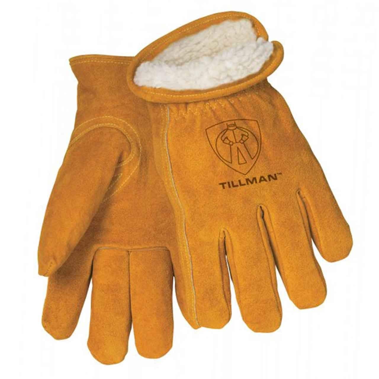Tillman 1450 Split Cowhide Pile Lined Winter Gloves Large Brown