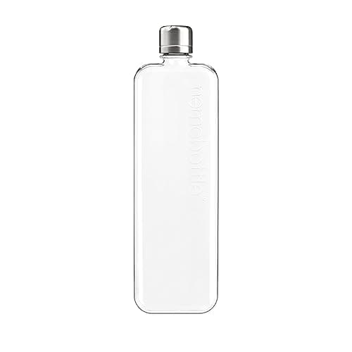memobottle Slim - 15oz (450ml) - Sleek, Slim & Flat Water Bottle for Bags, Laptops & Books | BPA Free Tritan | Modern, Minimalist | Ideal for Gym & Daily Use