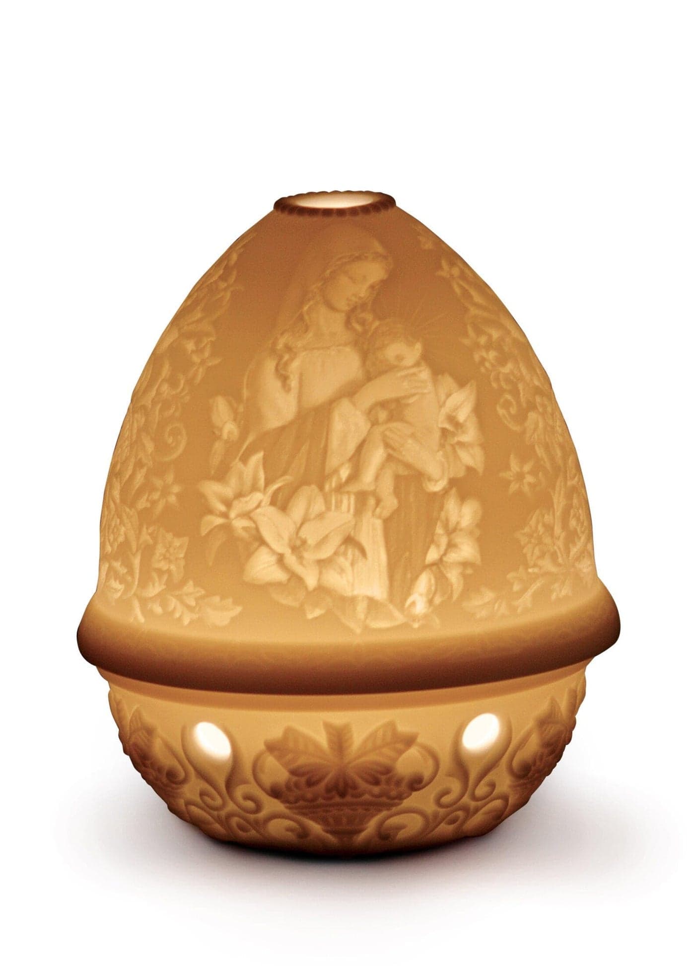 LLADRÓ Madonna of The Flowers Lithophane. Porcelain Litophane.