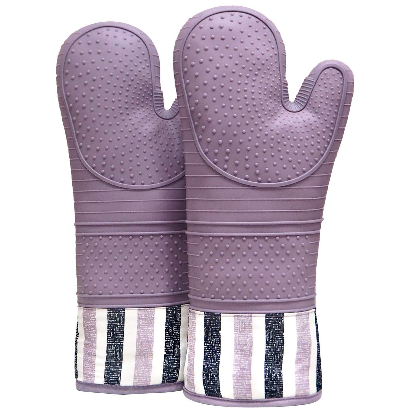 RED LMLDETA Heat Resistant 550 Degree Oven mitt Silicone Oven Hot Mitts 1 Pair Extra Long Professional Baking Oven Gloves Food SafePot Holders CookingGrillingKitchen Purple Mittens