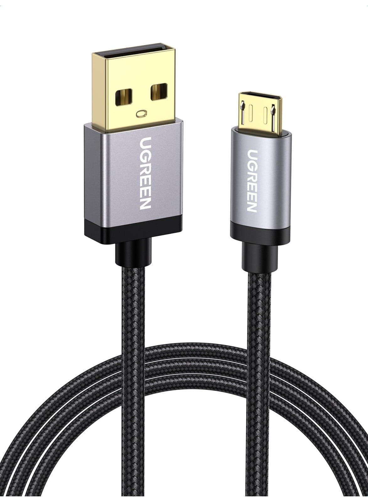 Micro USB Cable 0.5M Nylon Braided Controller 1.5ft New Wire Fast Quick Charger Cord USB to Micro USB 2.0 Android Charging Cord Compatible with Note, Nexus, Nokia, PS4 Black