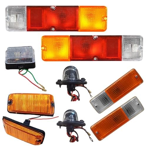APSMOTIV Suzuki Samurai Tail Light 19861995 Complete Set Real LightIndicator LightClear LampSide Marker LightLicense Plate Light 12V Bulbs Sz28001013560480022
