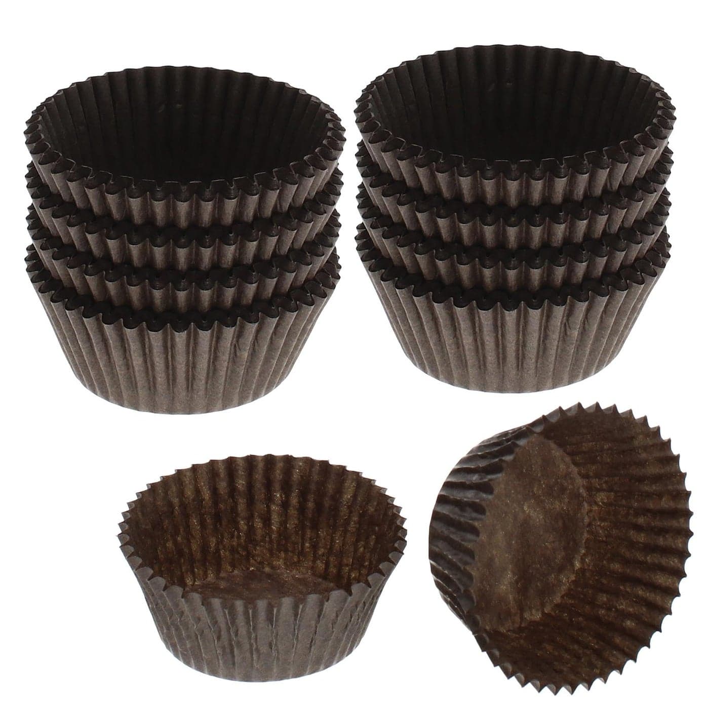 Cybrtrayd No5 Glassine Paper Candy Cups 200Count Brown