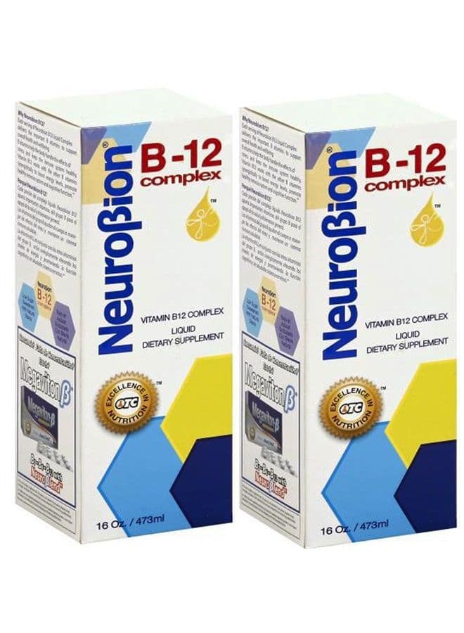 Vitamin B12 Complex 16 Oz Liquid Citrus Flavor 2 Pack
