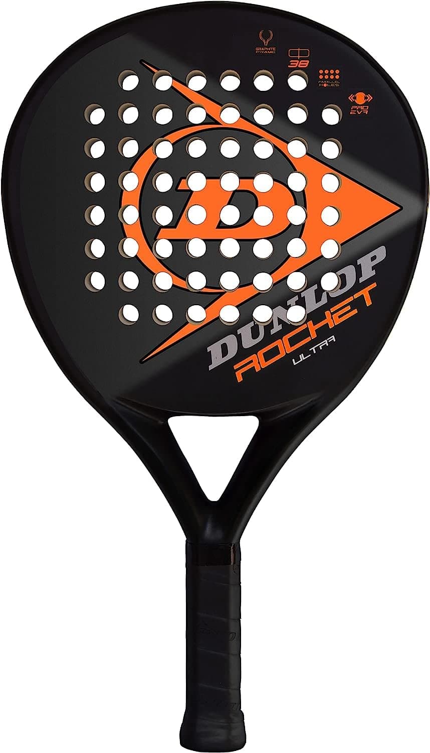 Dunlop Sports Rocket Ultra Padel Racket, Black/Orange