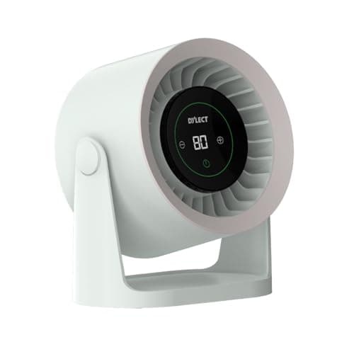 Dylect® Briza Storm Rechargeable Fan | 4000mAh Battery | TruSilent BLDC Motor | 6-Speed | 11h Runtime | Touch LED Display | Type-C | Turbo Airflow | Portable Fan | Home & Beyond | Champagne Mist
