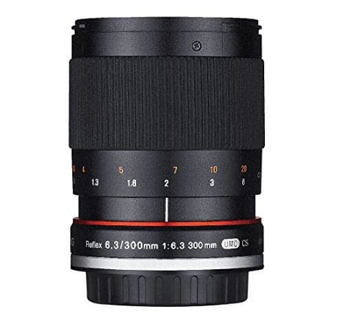 Rokinon 300MFXBK 300mm F63 Mirror Lens for Fuji X Mirrorless Interchangeable Lens Cameras