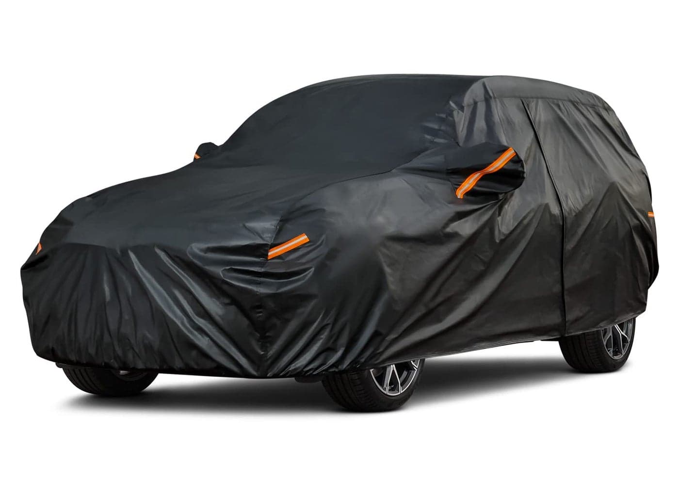 Kayme 7 Layers Heavy Duty SUV Car Cover Waterproof All Weather Full Exterior Cover Outdoor Snow Sun Uv Protection with Zipper for Automobiles Universal Fit for SUV Jeep 182190 inch