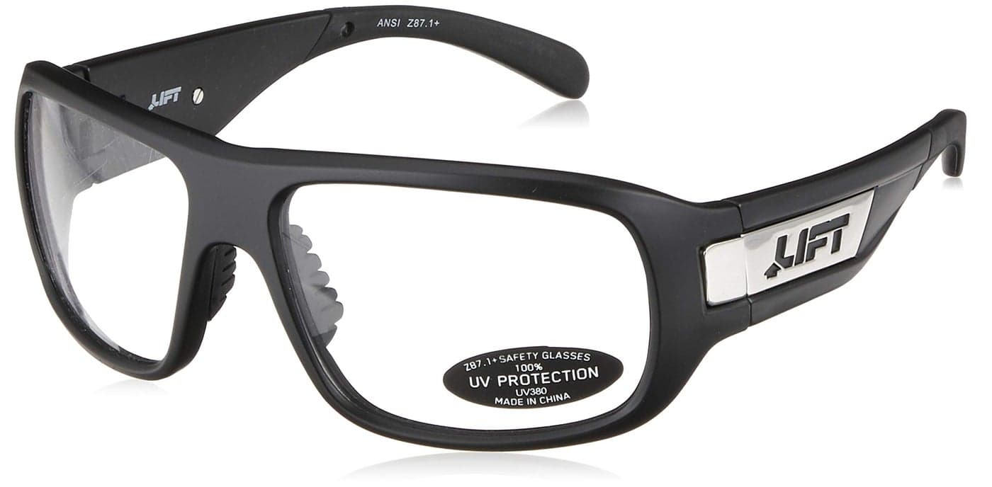 LIFT Safety EBD-14MKC BOLD One Size Safety Glasses (Matte Black Frame/Clear Lens)