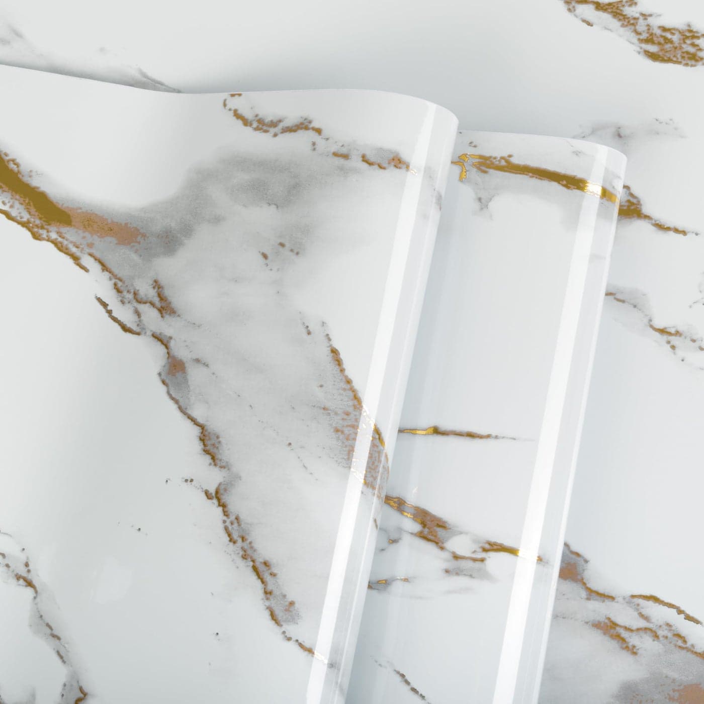 Abyssaly Marble Contact Paper White Gold Granite Peel and Stick Wallpaper for Countertop SelfAdhesive Thickening Wall Paper for Kitchen Bathroom and Furniture 118 x 787