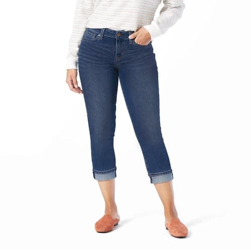 Levi Strauss Signature Women's Mid-Rise Slim Fit Capris Stretch Denim (Also Available in Plus Size), Over The Moon, 10